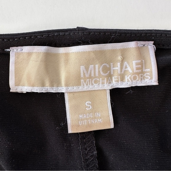 Michael Kors faux wrap midi  dress, sleeveless, v-neck, stretch jersey knit - Picture 15 of 16